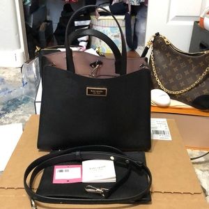 Kate Spade Sam Medium Satchel in Black